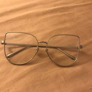 FINAL PRICE CatEye Silver Frame Clear Lens Glasses
